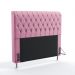 Cabeceira Estofada Decorativa Para Cama Box Bellatrix 140 Para Cama de Casal Suede Rosê Aradecor