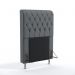 Cabeceira Estofada Decorativa Para Cama Box Bellatrix 90 Para Cama de Solteiro Suede Cinza Aradecor