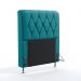 Cabeceira Estofada Decorativa Sirius 90 Para Cama de Solteiro Sued Azul Turquesa Aradecor