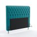 Cabeceira Estofada Para Cama Box Bellatrix 140 Para Cama de Casal Sued Azul Turquesa Aradecor