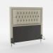 Cabeceira Estofada Pegasus 140 Para Cama de Casal Couro Artificial Bege Aradecor