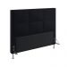 Cabeceira Maia 140 Decorativa de Cama Casal N-024 Veludo Preto Aradecor