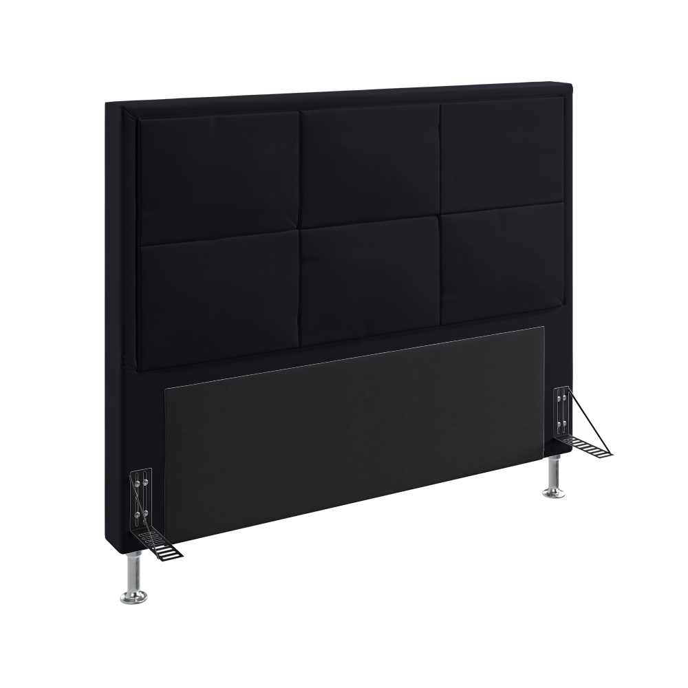 Cabeceira Maia 140 Decorativa de Cama Casal N-024 Veludo Preto Aradecor
