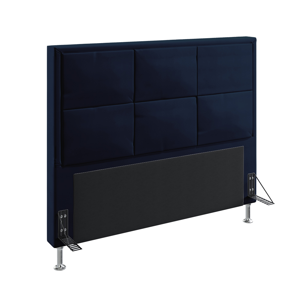 Cabeceira Maia 140 Decorativa de Cama Casal N-025 Veludo Azul Marinho Aradecor
