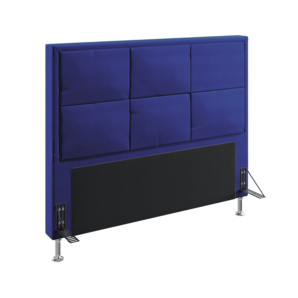 Cabeceira Maia 160 Decorativa de Cama Queen A-019 Couro Artificial Azul Aradecor