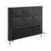 Cabeceira Maia 160 Decorativa de Cama Queen N-022 Veludo Chumbo Aradecor