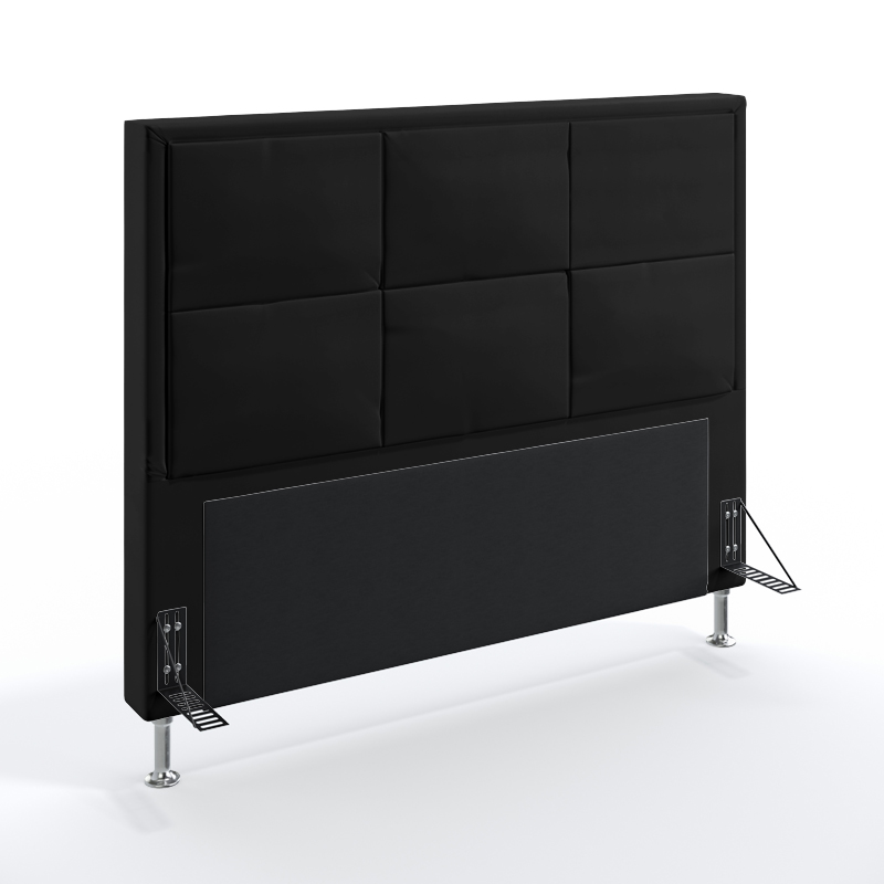 Cabeceira Maia 160 Para Cama Queen Couro Artificial Preto Aradecor