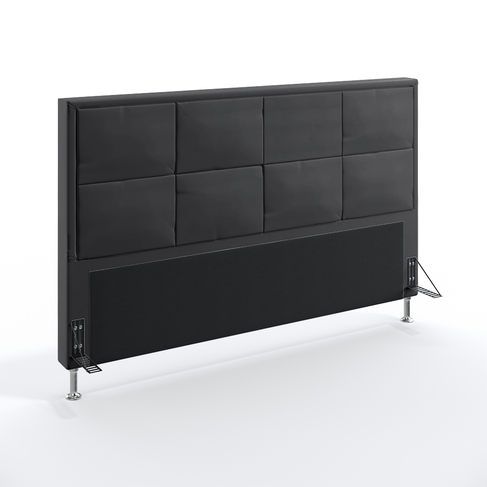 Cabeceira Maia 195 Decorativa de Cama King N-022 Veludo Chumbo Aradecor