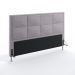 Cabeceira Maia 195 Decorativa de Cama King N-023 Veludo Cinza Claro Aradecor