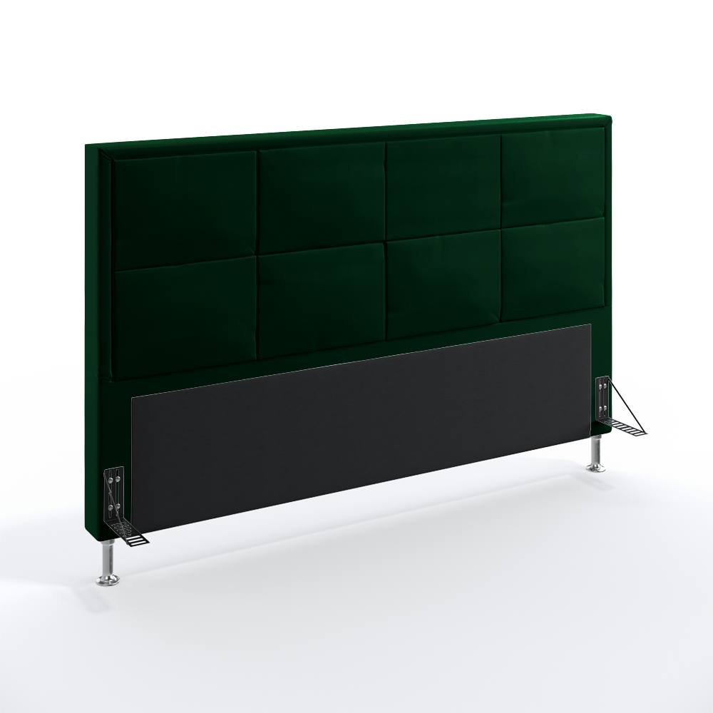 Cabeceira Maia 195 Decorativa de Cama King N-026 Veludo Verde Aradecor