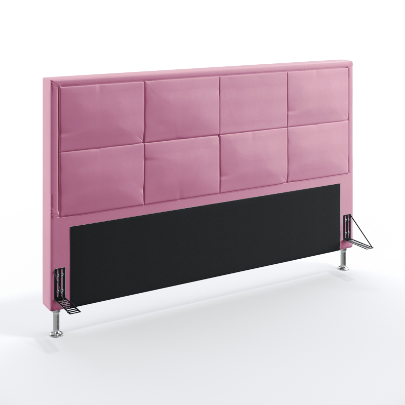 Cabeceira Maia 195 Para Cama King Sued Rosê Aradecor