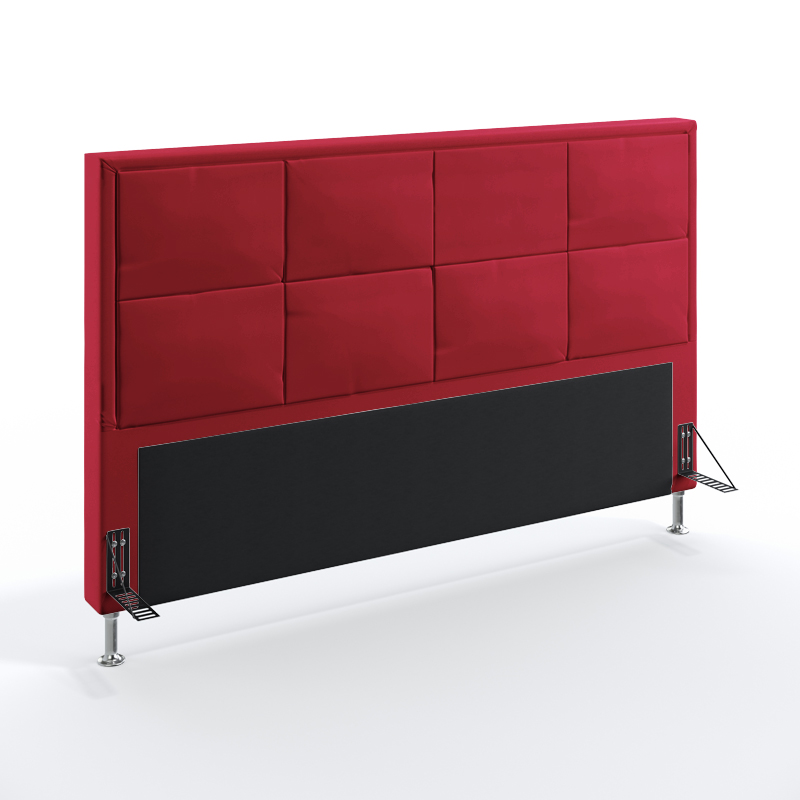 Cabeceira Maia 195 Para Cama King Sued Vermelho Aradecor