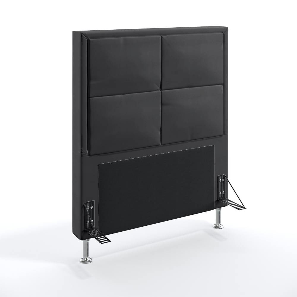 Cabeceira Maia 90 Decorativa de Cama Solteiro N-022 Veludo Chumbo Aradecor