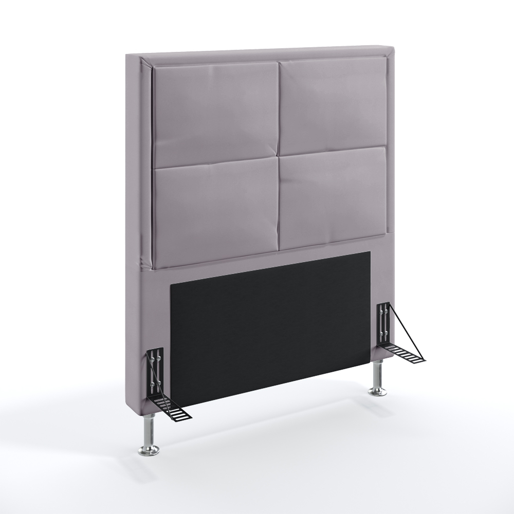 Cabeceira Maia 90 Decorativa de Cama Solteiro N-023 Veludo Cinza Claro Aradecor