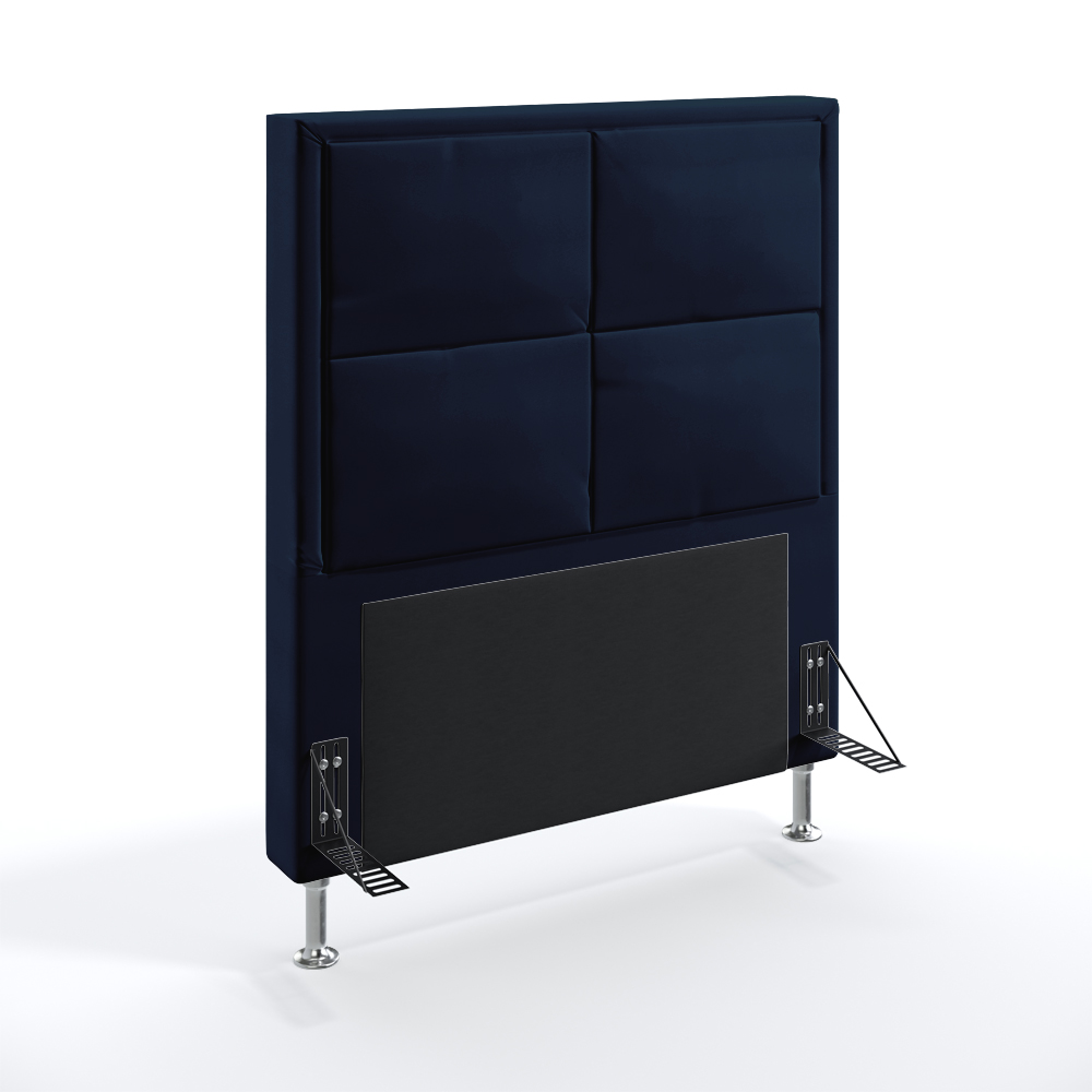 Cabeceira Maia 90 Decorativa de Cama Solteiro N-025 Veludo Azul Marinho Aradecor