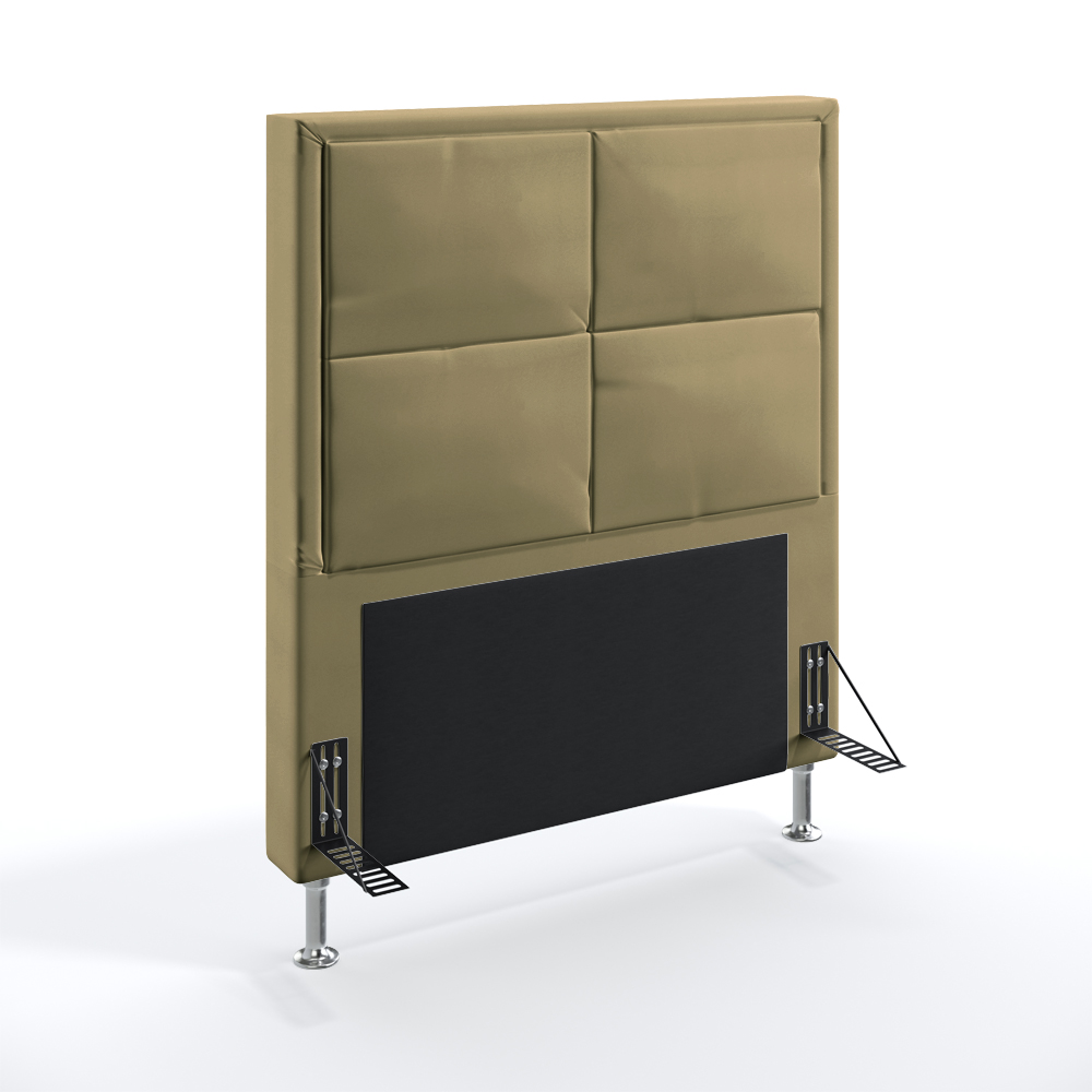 Cabeceira Maia 90 Decorativa de Cama Solteiro N-029 Veludo Capuccino Aradecor