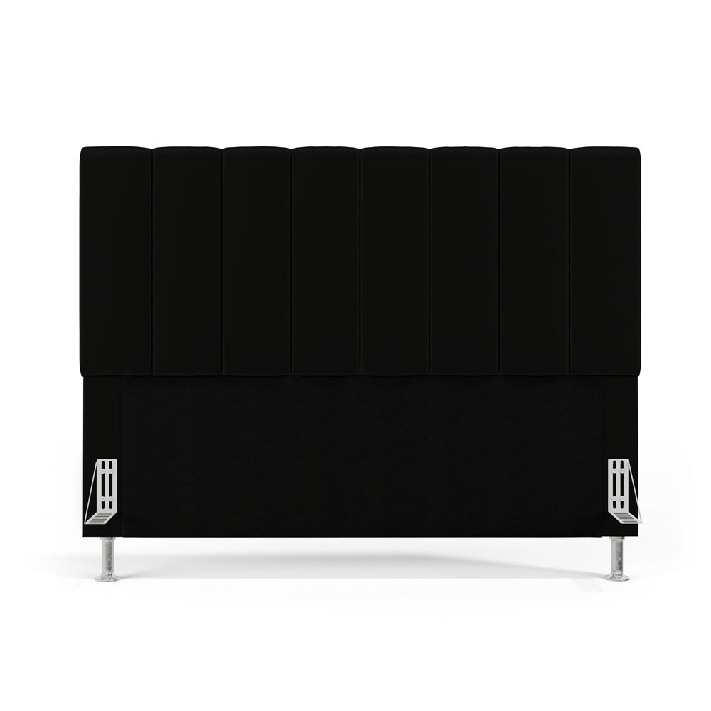 Cabeceira Nashira 140 para Cama de Casal N-024 Veludo Preto Aradecor