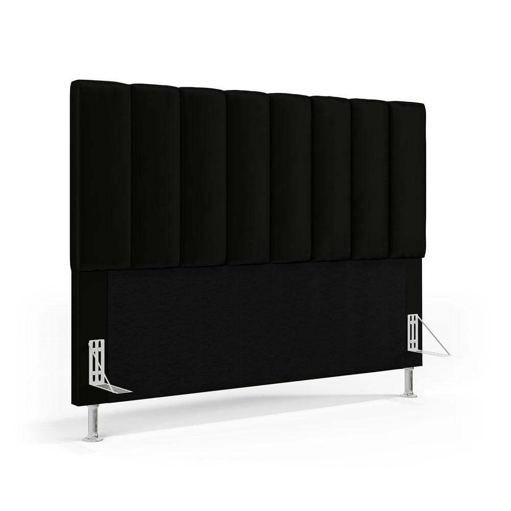 Cabeceira Nashira 140 para Cama de Casal N-024 Veludo Preto Aradecor