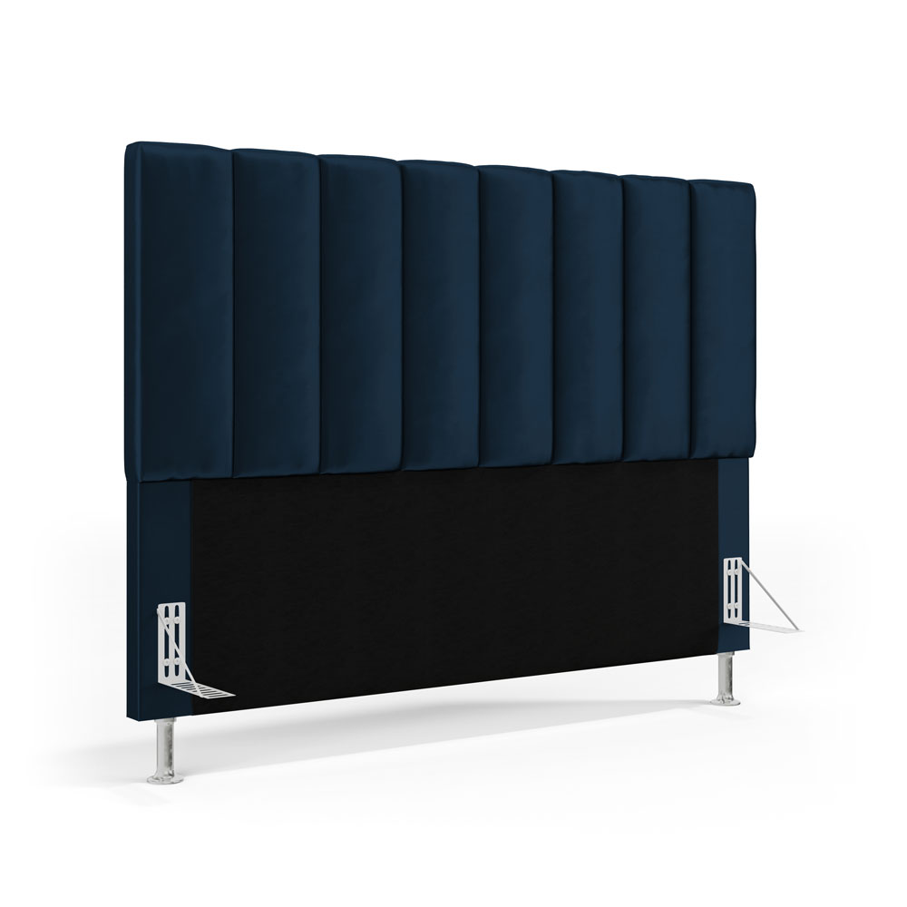 Cabeceira Nashira 140 para Cama de Casal N-025 Veludo Azul Marinho Aradecor