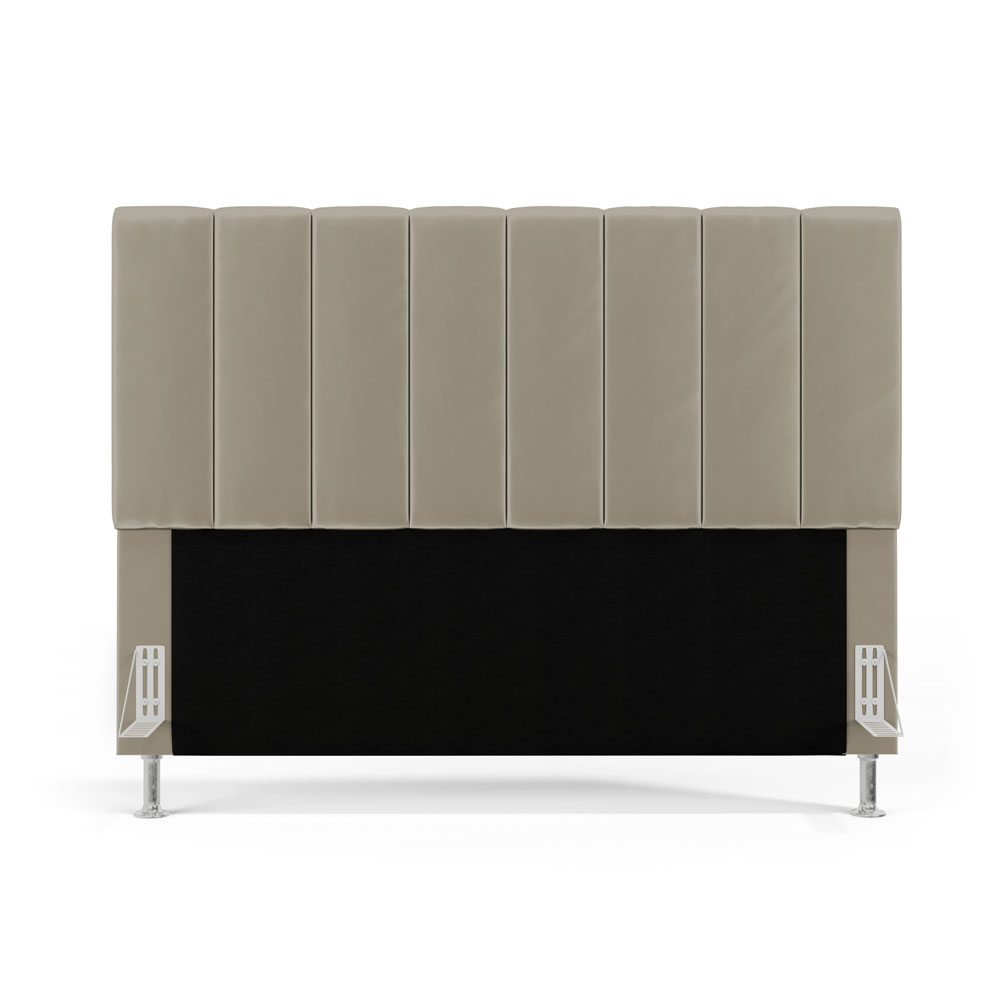 Cabeceira Nashira 140 para Cama de Casal N-030 Veludo Bege Aradecor