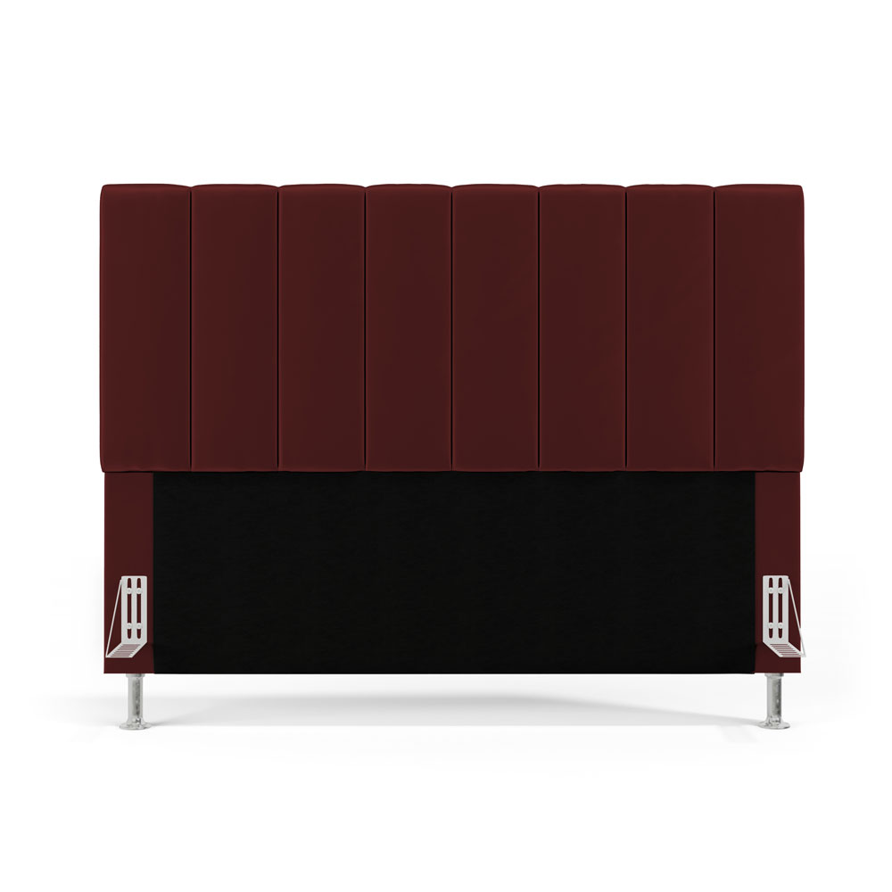 Cabeceira Nashira 140 para Cama de Casal N-034 Veludo Bordô Aradecor