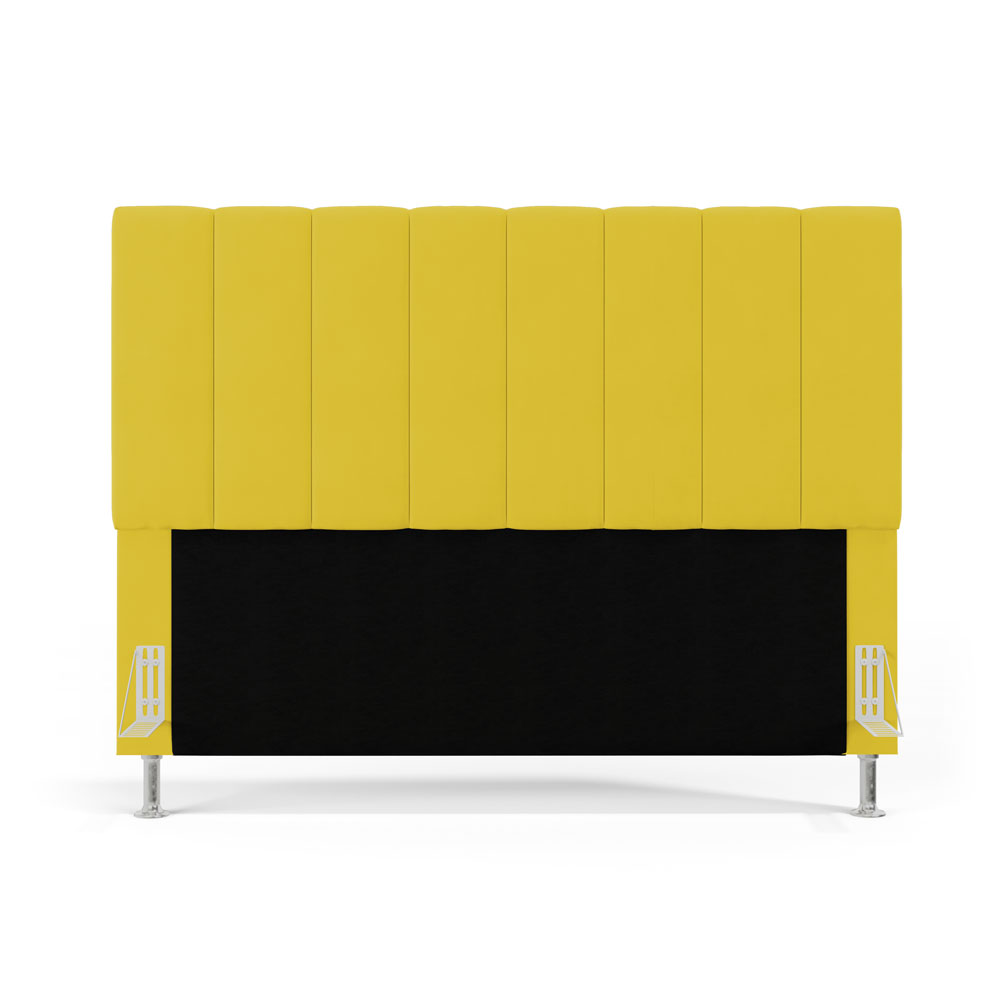 Cabeceira Nashira 140 para Cama de Casal Z-004 Sued Amarelo Aradecor