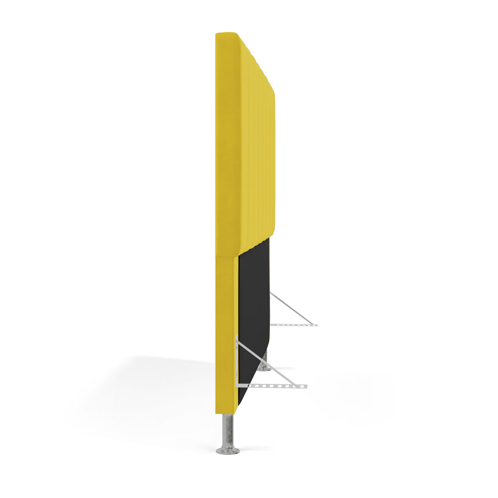 Cabeceira Nashira 140 para Cama de Casal Z-004 Sued Amarelo Aradecor