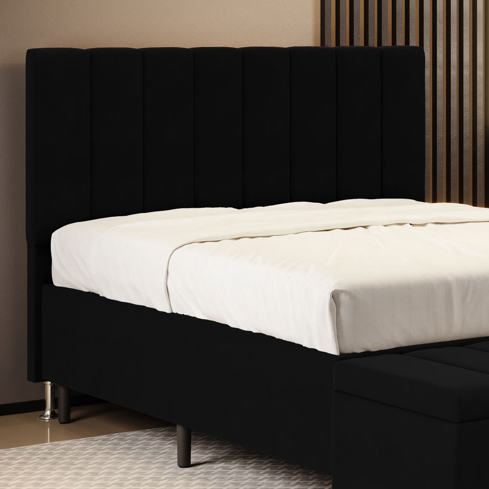 Cabeceira Nashira 140 para Cama de Casal Z-005 Sued Preto Aradecor
