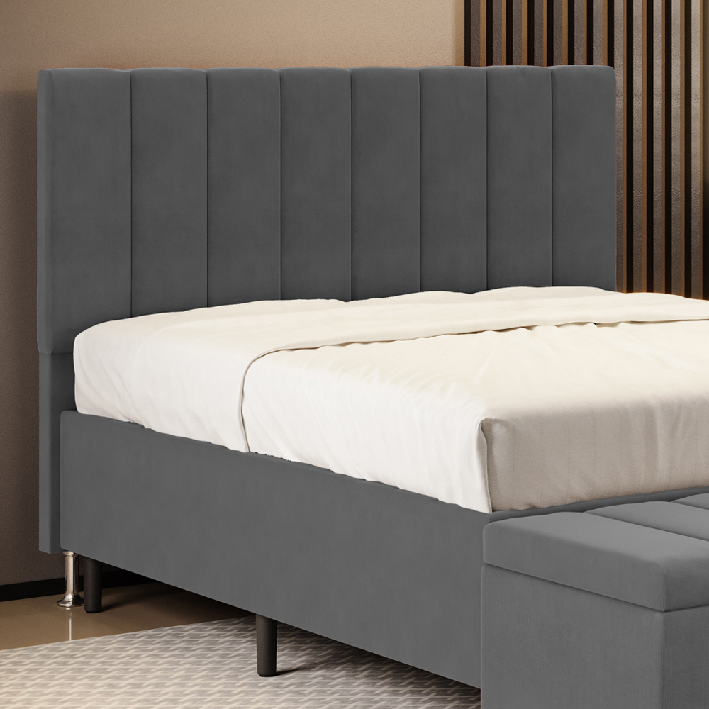 Cabeceira Nashira 140 para Cama de Casal Z-008 Sued Cinza Aradecor