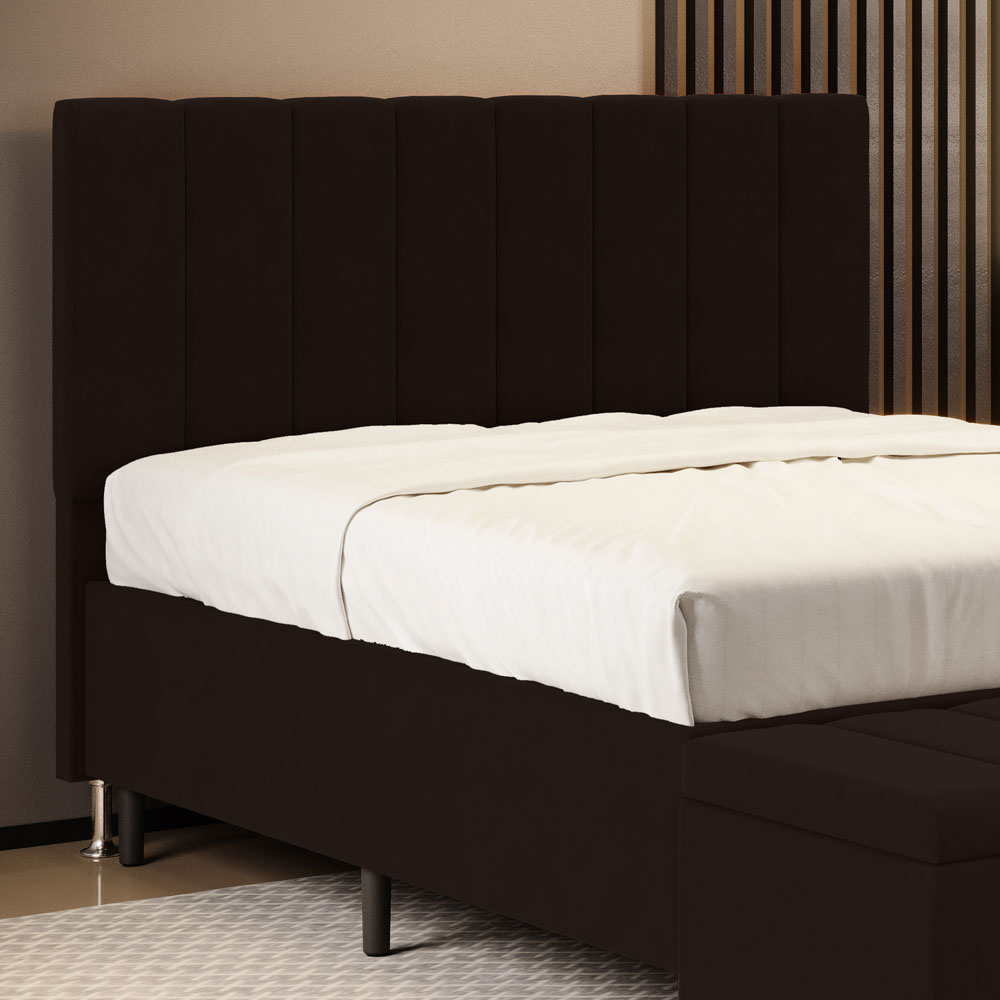 Cabeceira Nashira 140 para Cama de Casal Z-010 Sued Marrom Aradecor