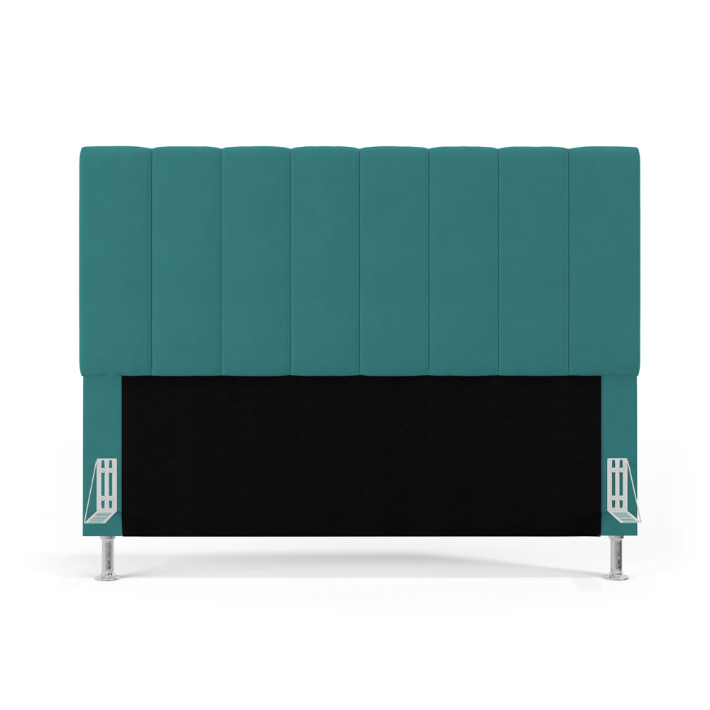 Cabeceira Nashira 140 para Cama de Casal Z-016 Sued Azul Turquesa Aradecor