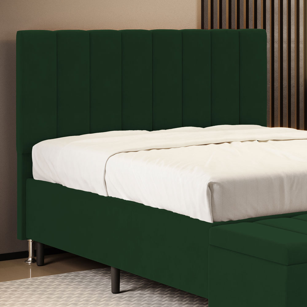 Cabeceira Nashira 140 para Cama de Casal Z-018 Sued Verde Aradecor