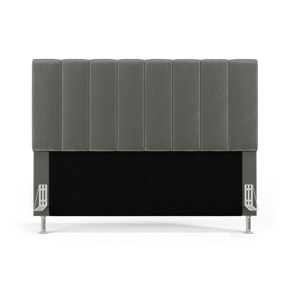 Cabeceira Nashira 160 para Cama Queen N-023 Veludo Cinza Claro Aradecor
