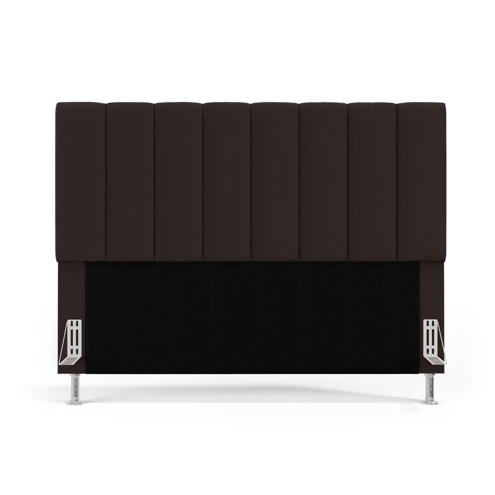 Cabeceira Nashira 195 para Cama King A-011 Couro Marrom Aradecor