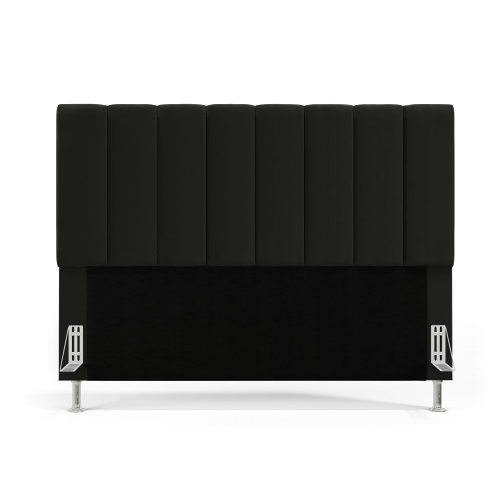 Cabeceira Nashira 195 para Cama King A-012 Couro Preto Aradecor