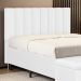 Cabeceira Nashira 195 para Cama King A-013 Couro Branco Aradecor