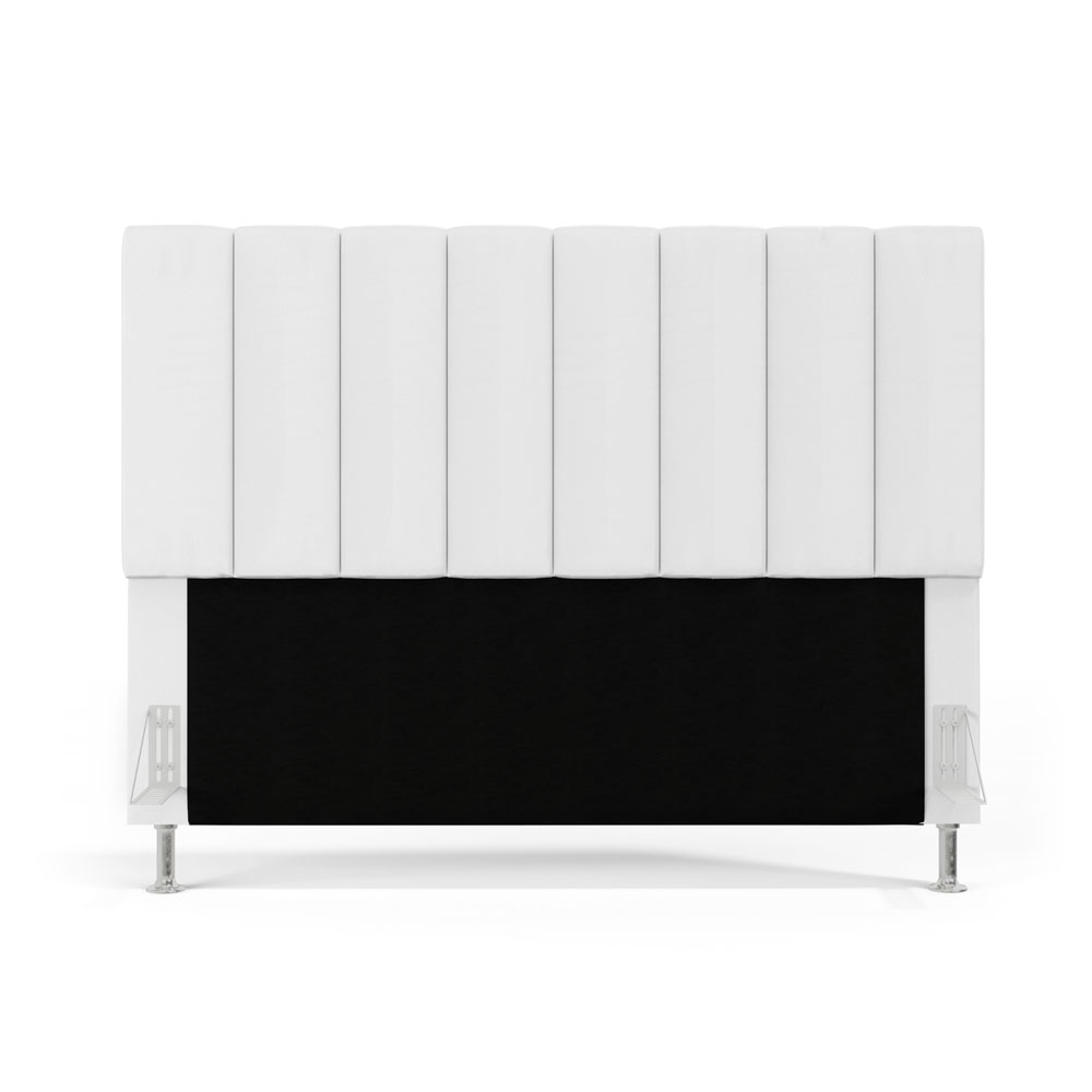 Cabeceira Nashira 195 para Cama King A-013 Couro Branco Aradecor