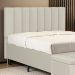 Cabeceira Nashira 195 para Cama King A-017 Couro Bege Aradecor