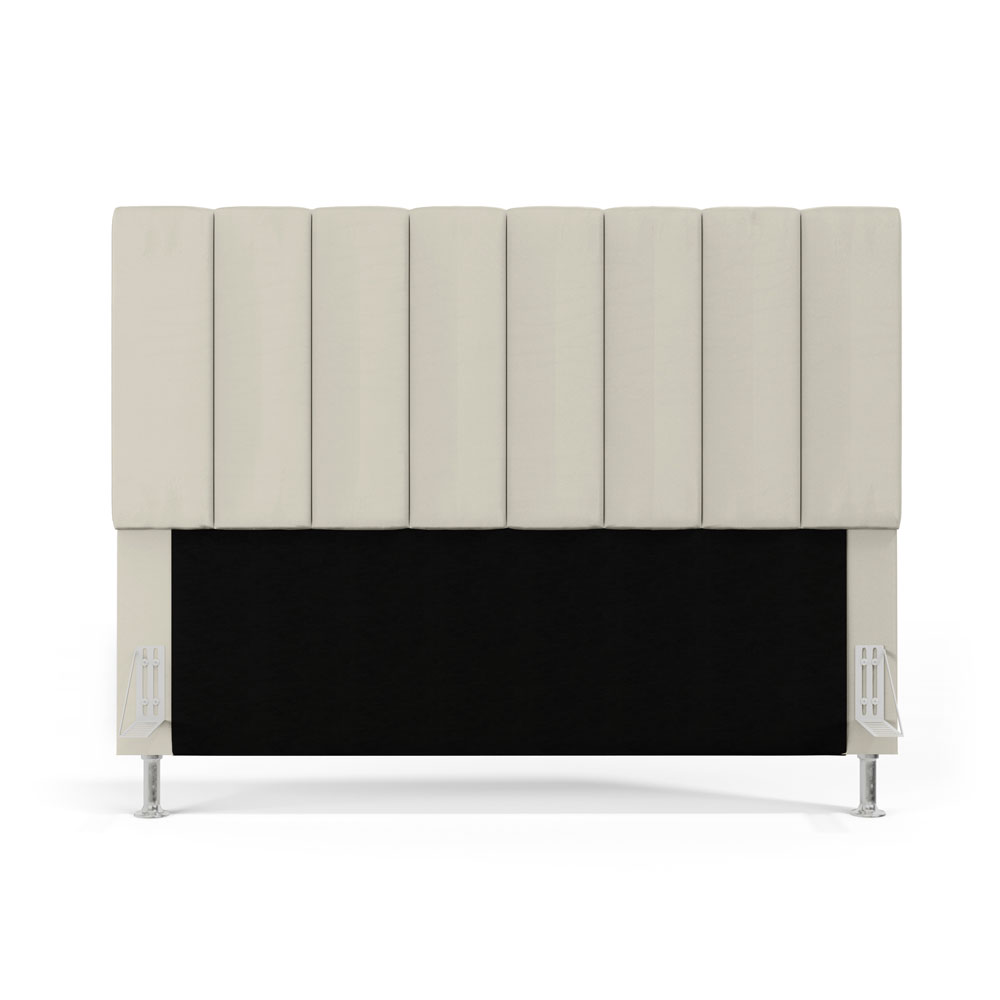 Cabeceira Nashira 195 para Cama King A-017 Couro Bege Aradecor