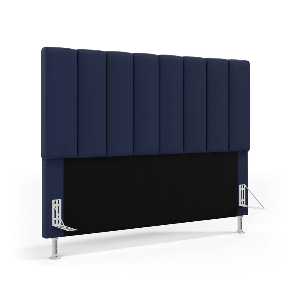 Cabeceira Nashira 195 para Cama King A-019 Couro Azul Aradecor