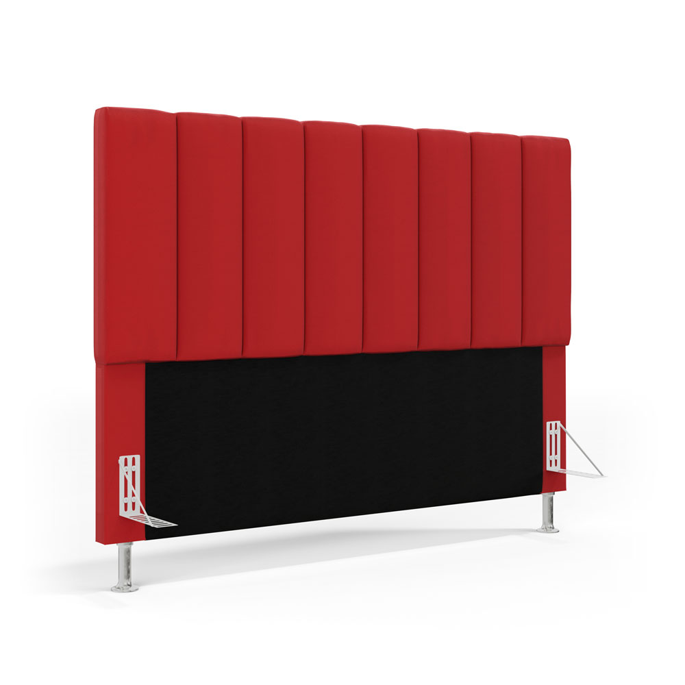 Cabeceira Nashira 195 para Cama King A-020 Couro Vermelho Aradecor