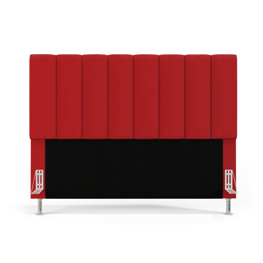 Cabeceira Nashira 195 para Cama King A-020 Couro Vermelho Aradecor