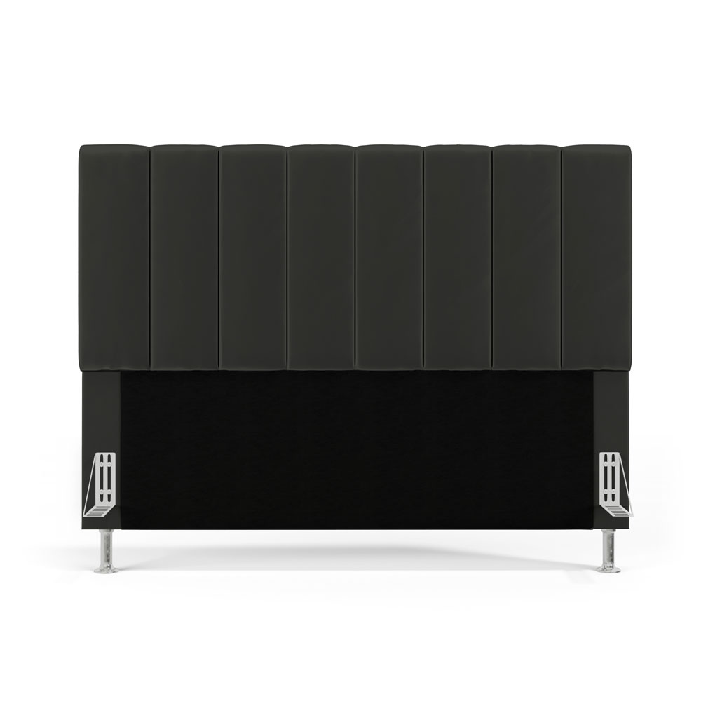 Cabeceira Nashira 195 para Cama King N-022 Veludo Cinza Escuro Aradecor