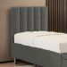 Cabeceira Nashira 90 para Cama de Solteiro N-023 Veludo Cinza Claro Aradecor