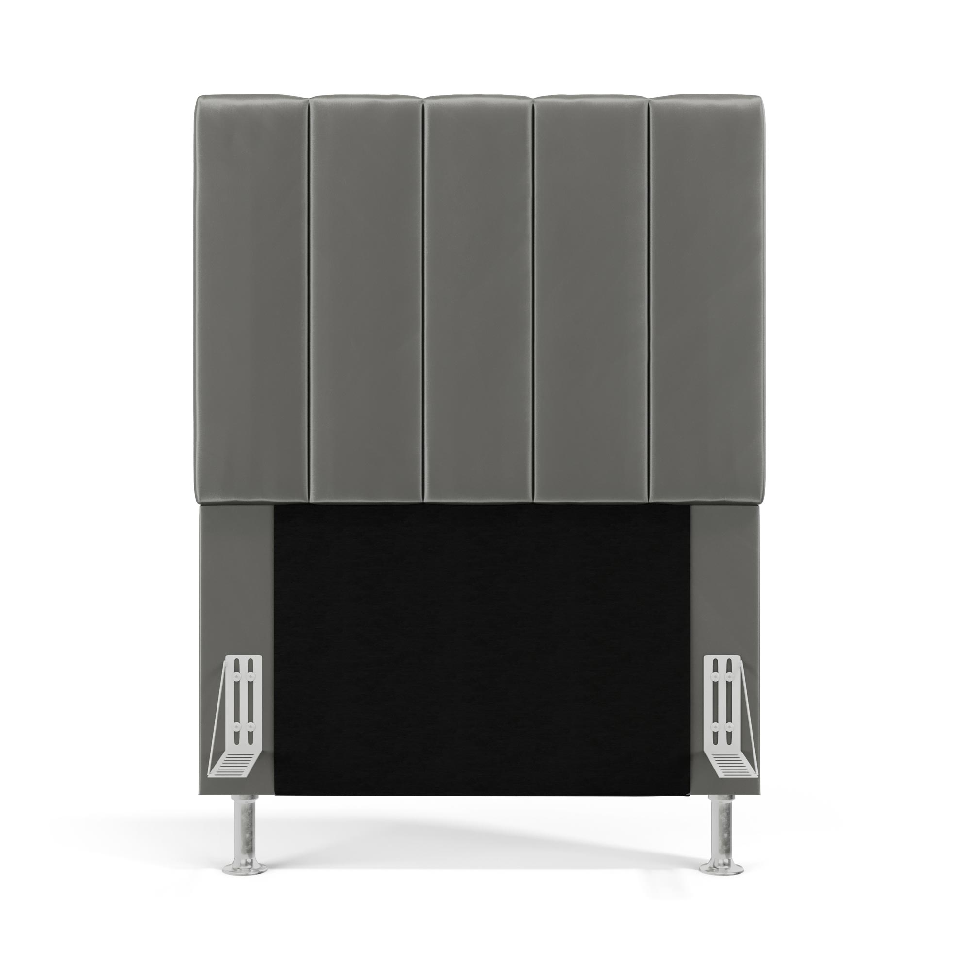 Cabeceira Nashira 90 para Cama de Solteiro N-023 Veludo Cinza Claro Aradecor