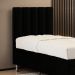 Cabeceira Nashira 90 para Cama de Solteiro N-024 Veludo Preto Aradecor