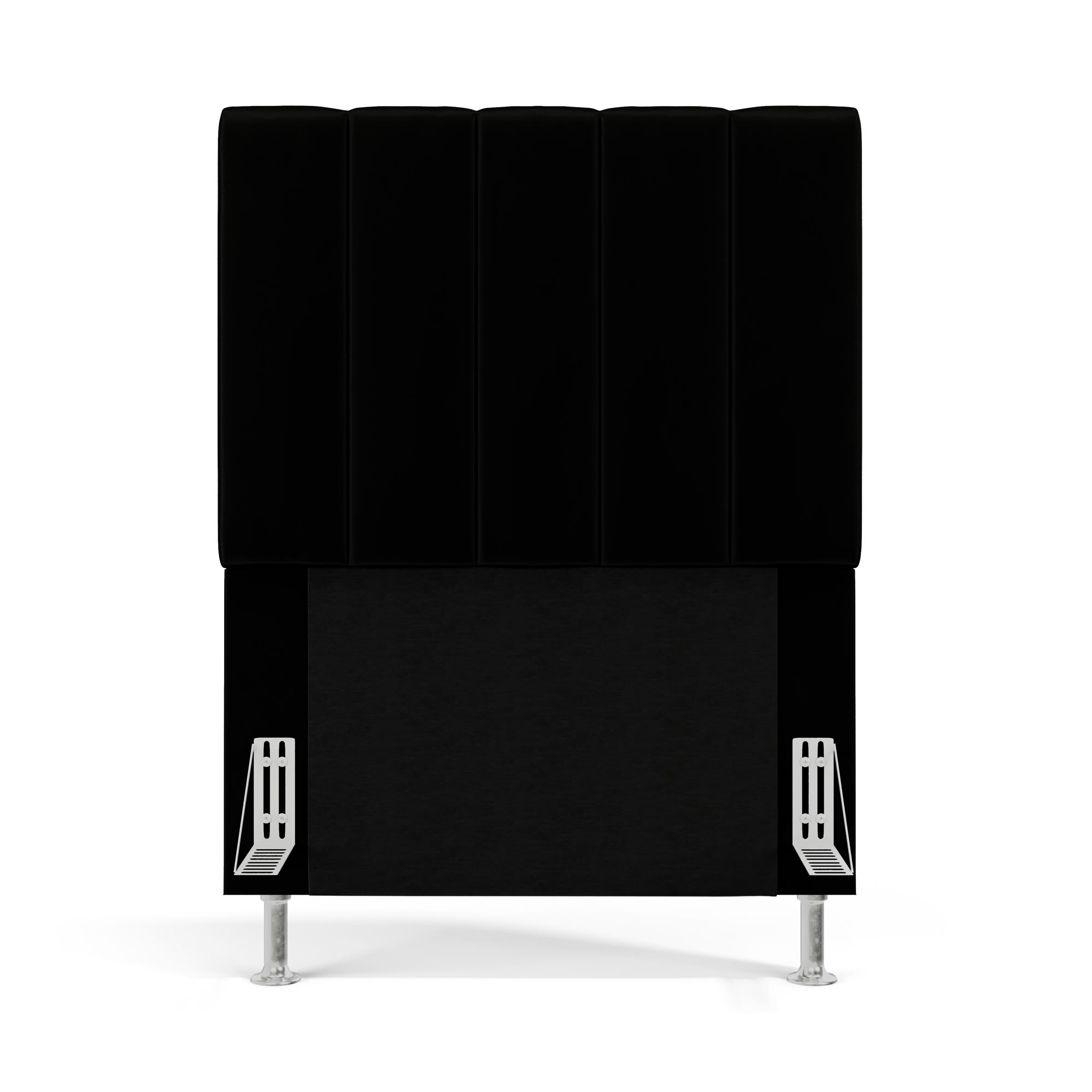 Cabeceira Nashira 90 para Cama de Solteiro N-024 Veludo Preto Aradecor