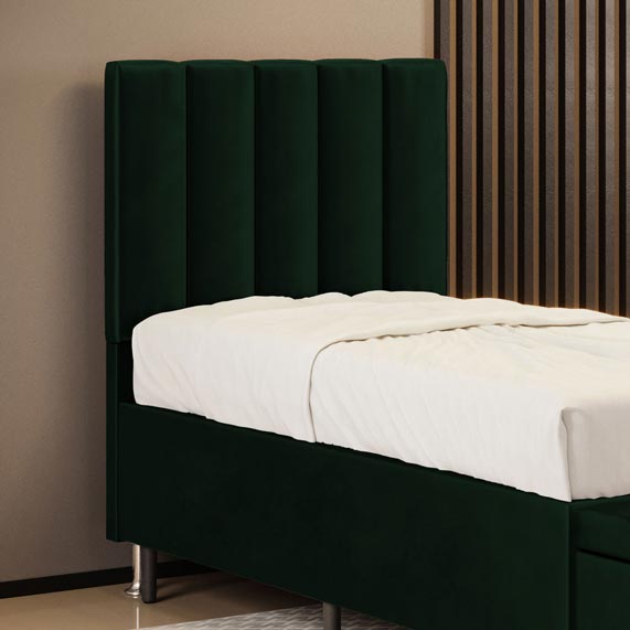 Cabeceira Nashira 90 para Cama de Solteiro N-026 Veludo Verde Aradecor