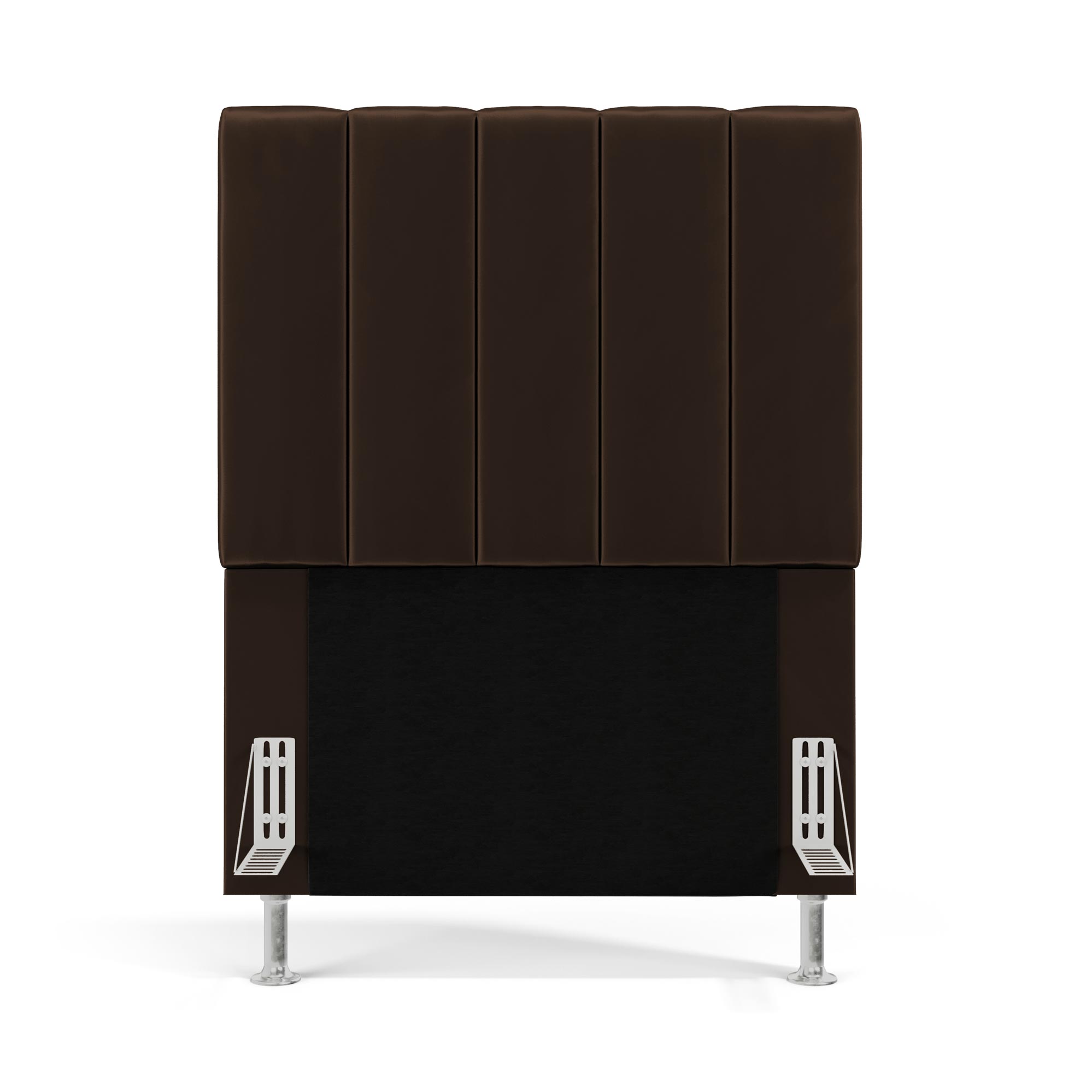 Cabeceira Nashira 90 para Cama de Solteiro N-027 Veludo Marrom Chocolate Aradecor