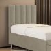 Cabeceira Nashira 90 para Cama de Solteiro N-030 Veludo Bege Aradecor